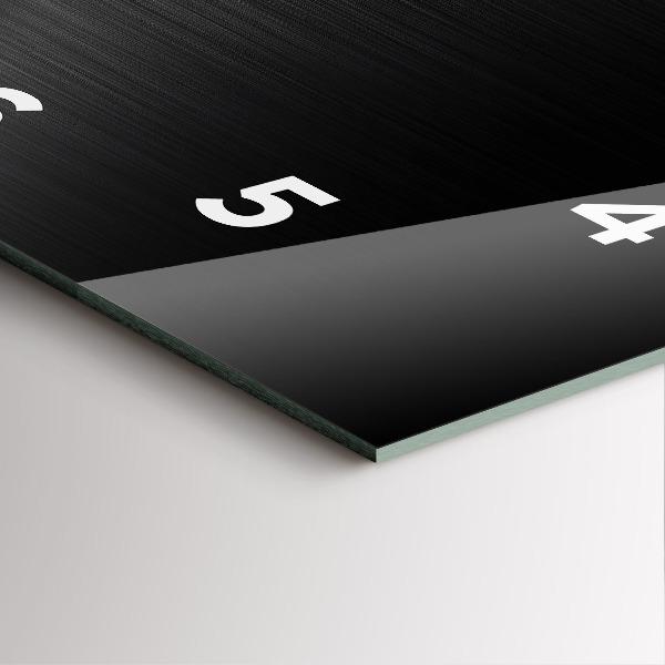 Čtvercové nástěnné hodiny Černé a stříbrné linie