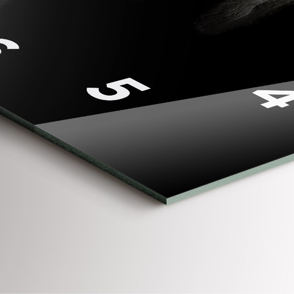 Skleněné hodiny čtvercové Skotský pes a kočka