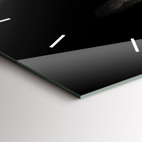 Skleněné hodiny čtvercové Skotský pes a kočka