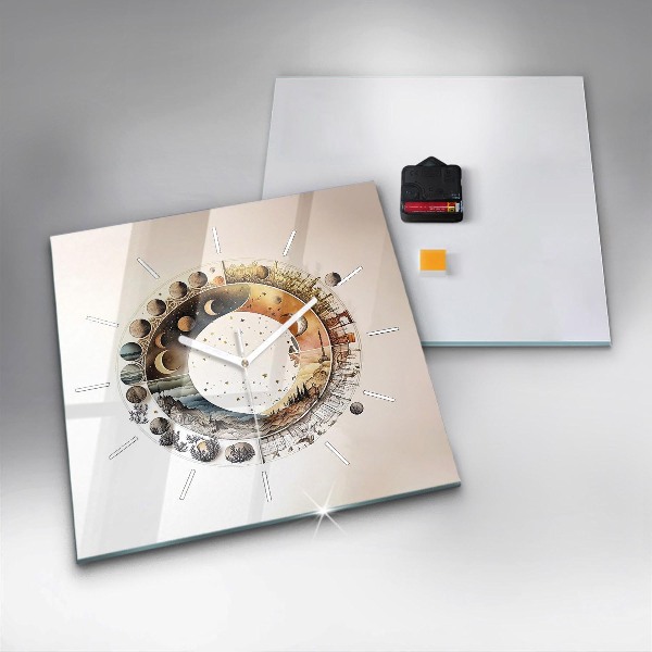 Čtvercové nástěnné hodiny Hodiny astronomie