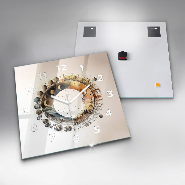 Čtvercové nástěnné hodiny Hodiny astronomie