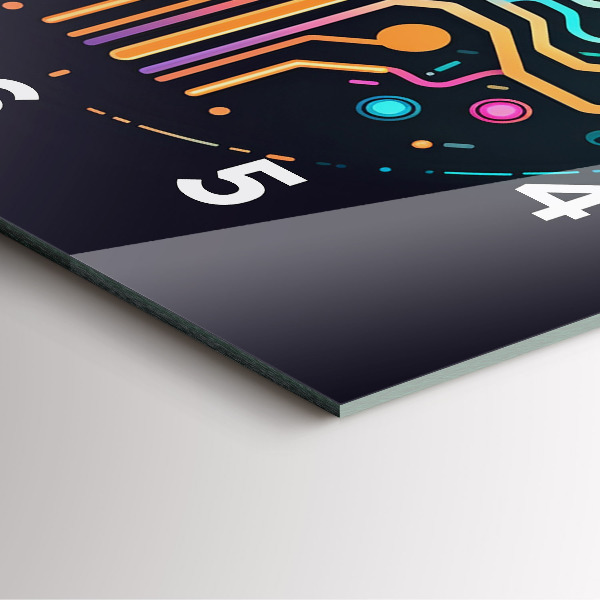 Čtvercové nástěnné hodiny Barevná abstrakce