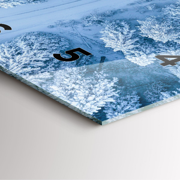 Čtvercové nástěnné hodiny Les z dronu