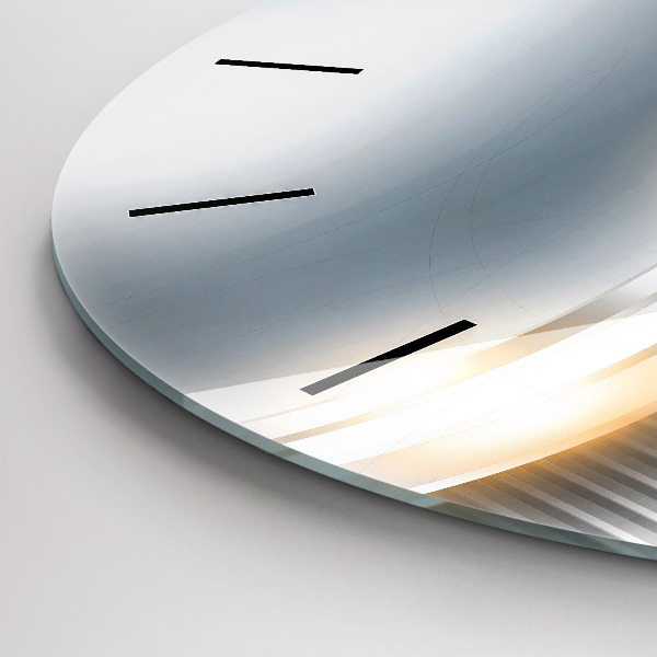 hodiny na skle Kovová abstrakce