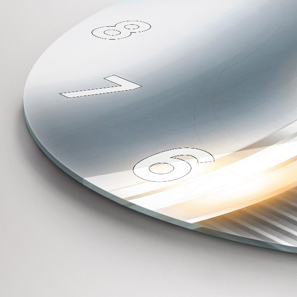 hodiny na skle Kovová abstrakce