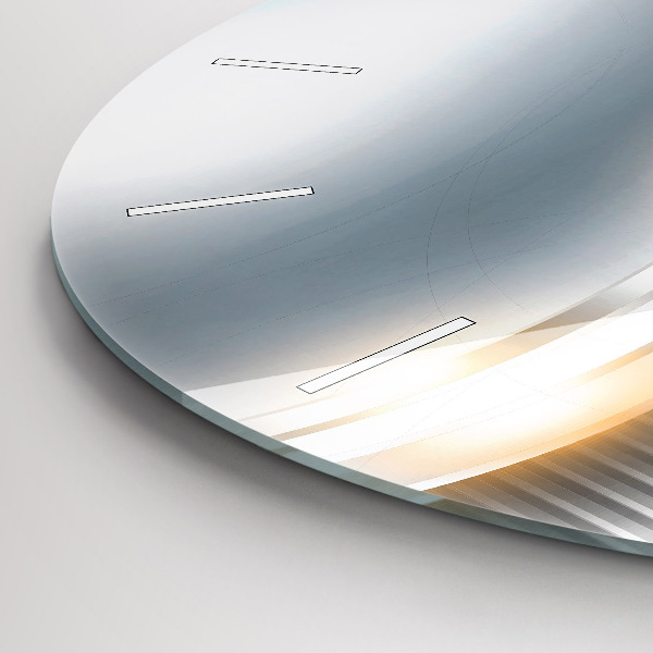 hodiny na skle Kovová abstrakce