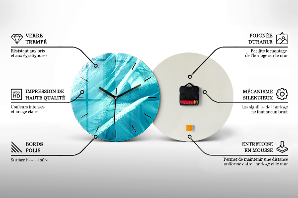 Kulaté skleněné hodiny s fotkou Dřevěné panely
