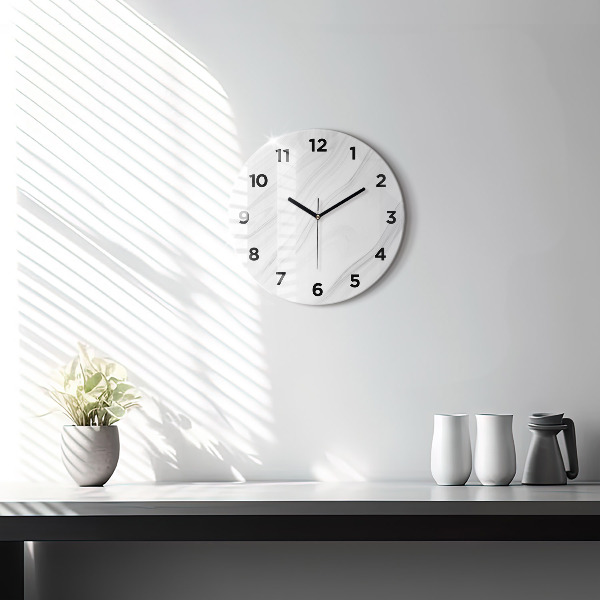 Kulaté skleněné hodiny s fotkou Dekorativní mramor