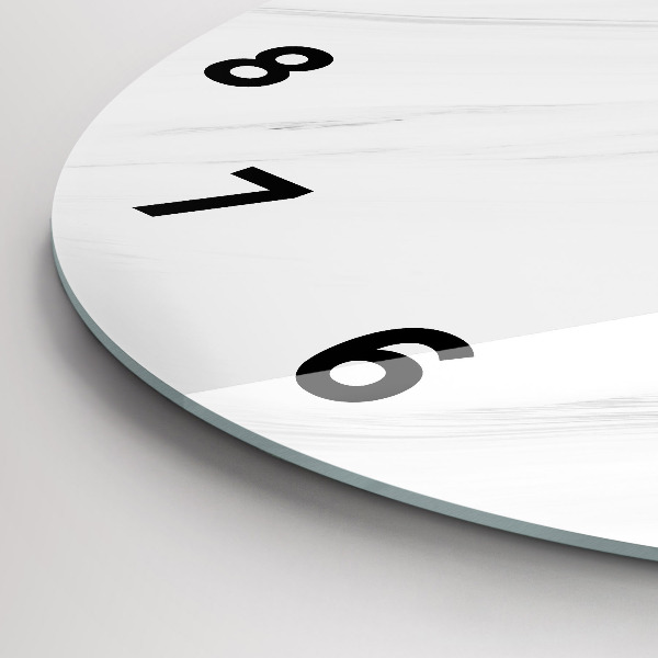 Kulaté skleněné hodiny s fotkou Dekorativní mramor