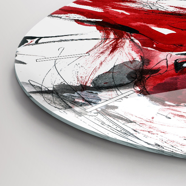 Kulaté skleněné hodiny s fotkou Tančící pár