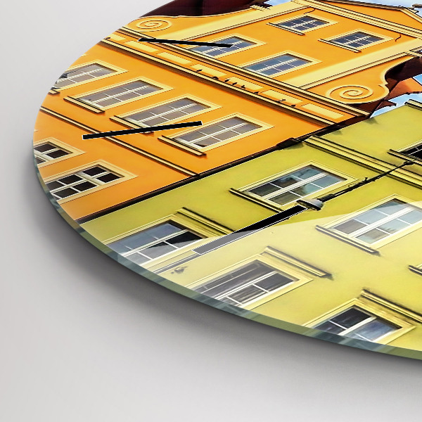 Kulaté skleněné hodiny s fotkou Vratislav - Staré město