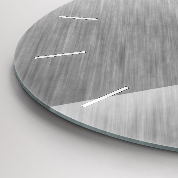 Kulaté skleněné hodiny s fotkou Kovová stěna