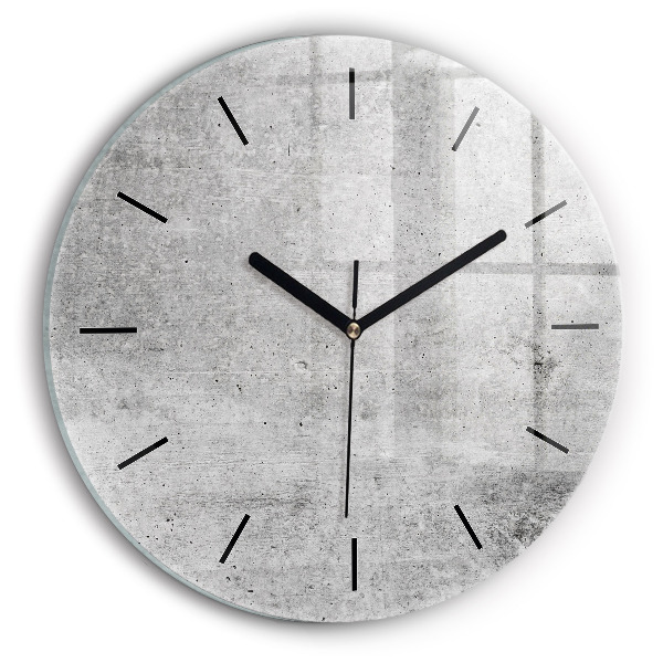 hodiny na skle Surová zeď