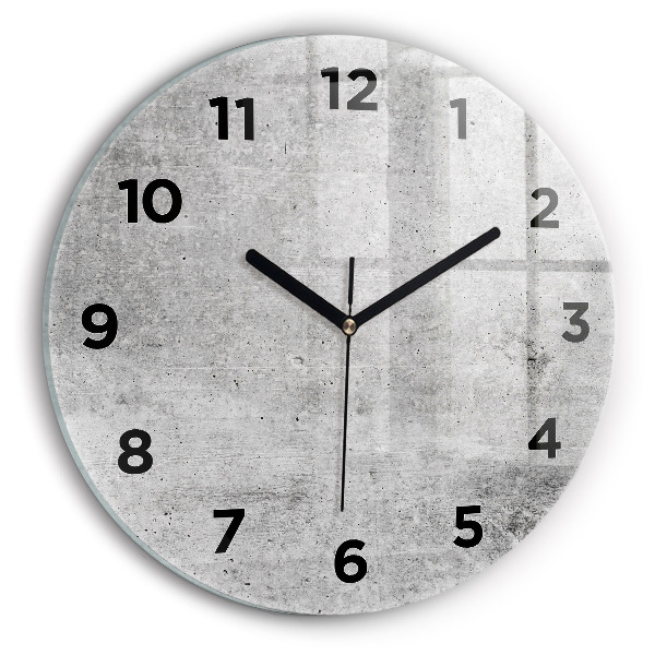 hodiny na skle Surová zeď