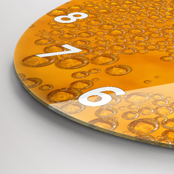 hodiny na skle Pivo s pěnou