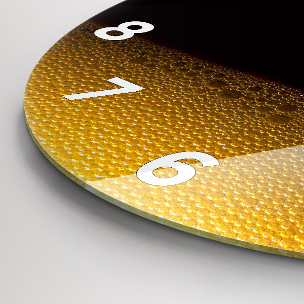 hodiny na skle Pomerančový džus