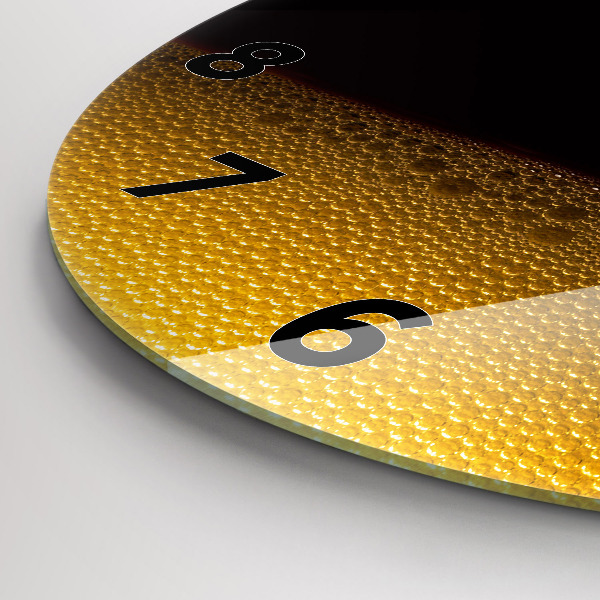 hodiny na skle Pomerančový džus