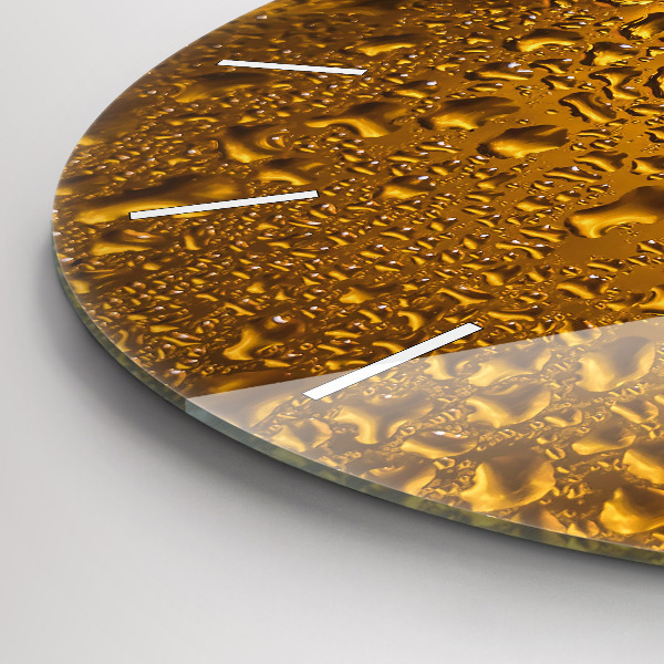 hodiny na skle Pivní hrnek