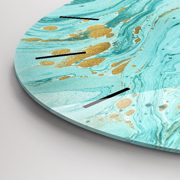 hodiny na skle Mramorová textura