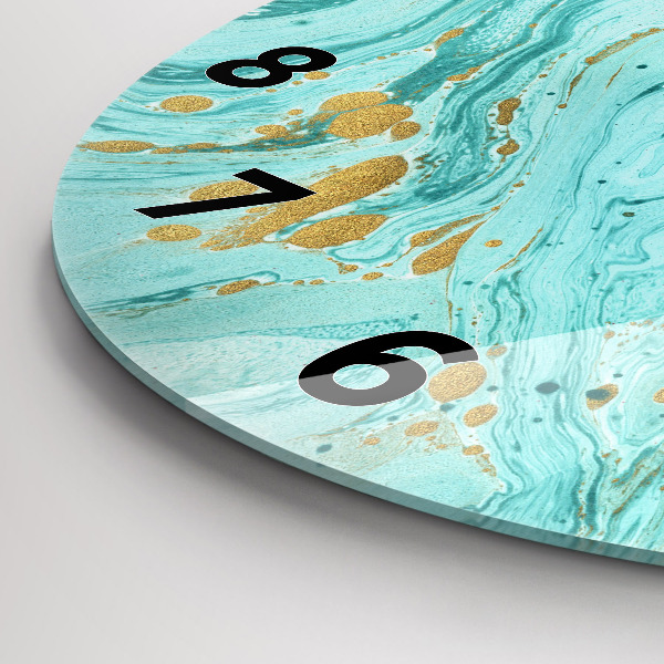 hodiny na skle Mramorová textura