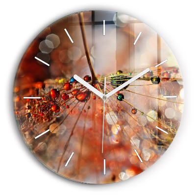 Kulaté skleněné hodiny s fotkou Dmychadlo s rosou