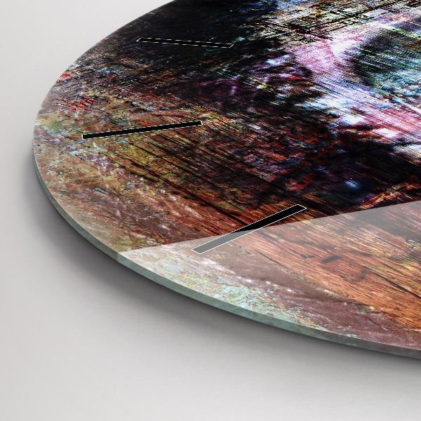 Kulaté skleněné hodiny s fotkou Pouliční umění Oko