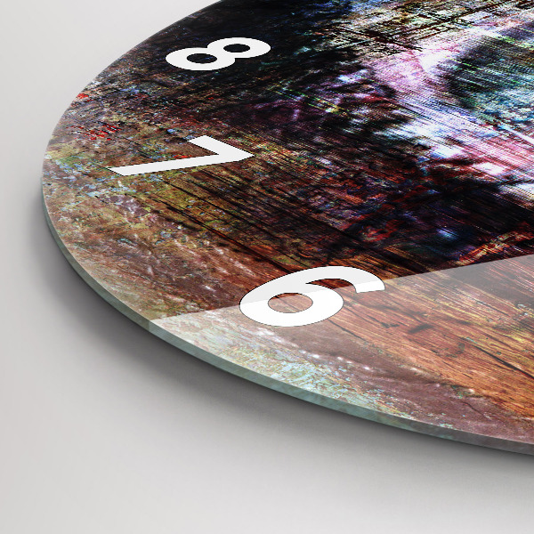 Kulaté skleněné hodiny s fotkou Pouliční umění Oko