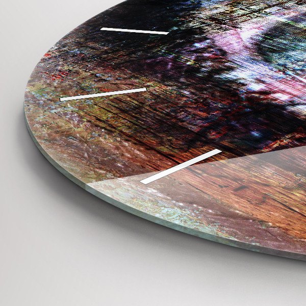 Kulaté skleněné hodiny s fotkou Pouliční umění Oko