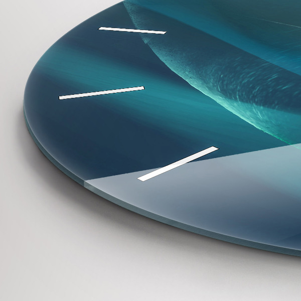 Kulaté skleněné hodiny s fotkou Obrázek letícího orla