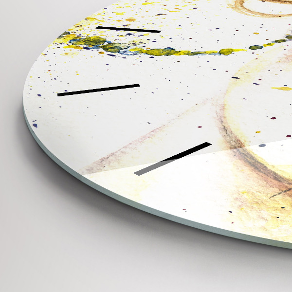 Kulaté skleněné hodiny s fotkou Portrét tajemné ženy