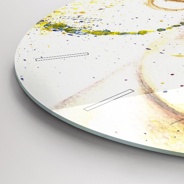 Kulaté skleněné hodiny s fotkou Portrét tajemné ženy