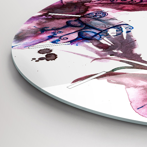 Kulaté skleněné hodiny s fotkou Dvě těla, jedna duše