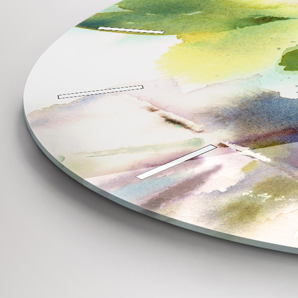 Kulaté skleněné hodiny s fotkou Vizualizace přírody