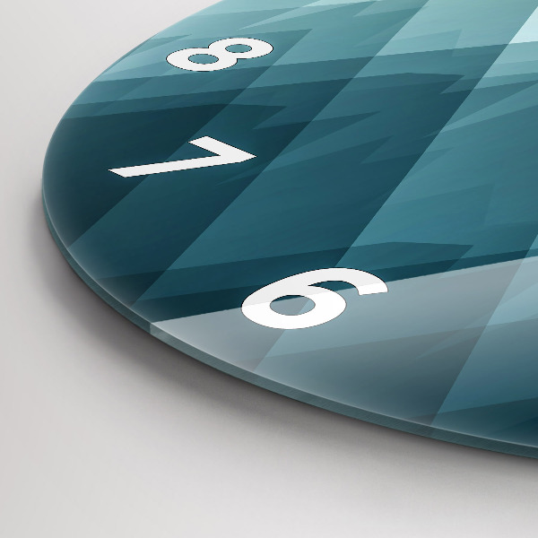 Kulaté skleněné hodiny s fotkou Geometrické figury