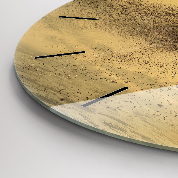 Kulaté skleněné hodiny s fotkou Žena v postavě