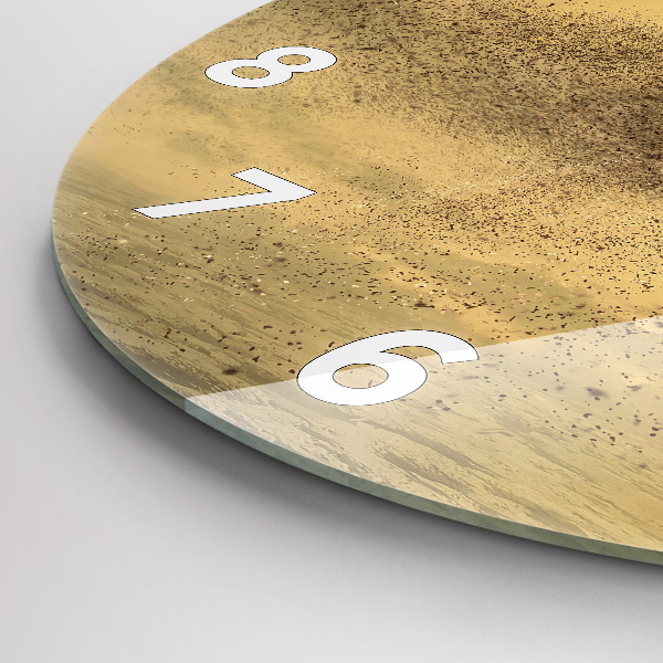 Kulaté skleněné hodiny s fotkou Žena v postavě