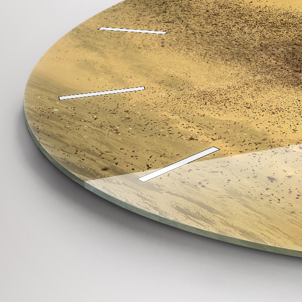 Kulaté skleněné hodiny s fotkou Žena v postavě