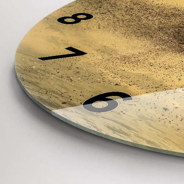 Kulaté skleněné hodiny s fotkou Žena v postavě