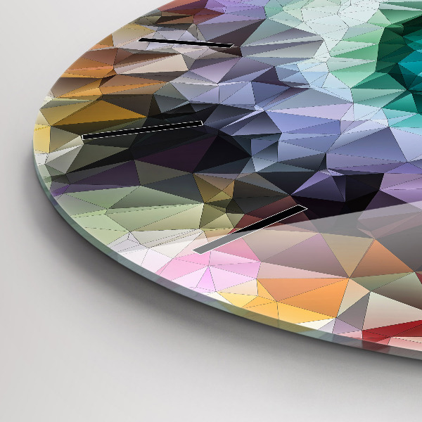 Kulaté skleněné hodiny s fotkou Barevné lidské oko