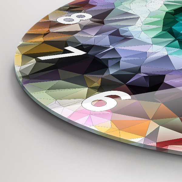 Kulaté skleněné hodiny s fotkou Barevné lidské oko