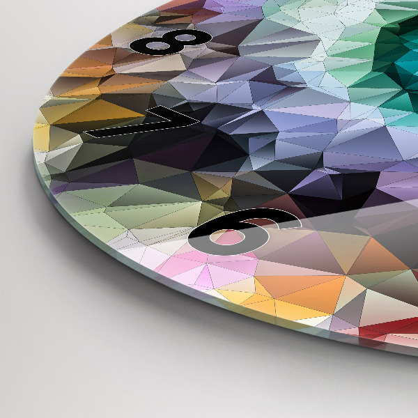 Kulaté skleněné hodiny s fotkou Barevné lidské oko