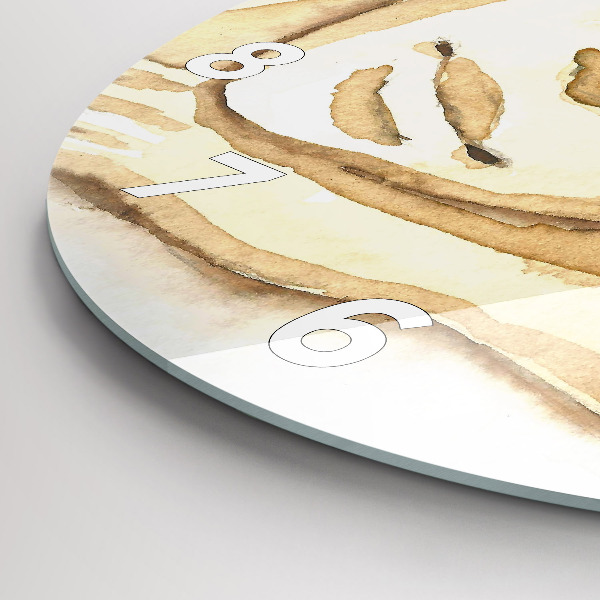 Kulaté skleněné hodiny s fotkou Portrét ženy