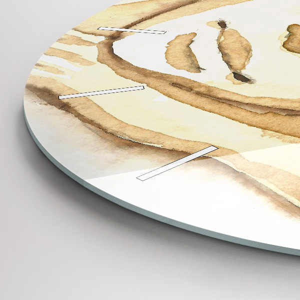 Kulaté skleněné hodiny s fotkou Portrét ženy