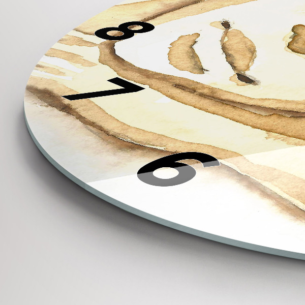 Kulaté skleněné hodiny s fotkou Portrét ženy