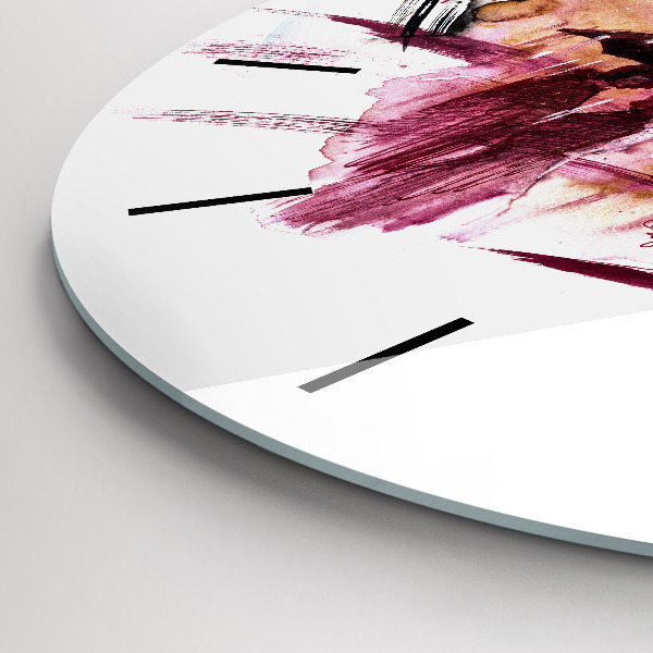 Kulaté skleněné hodiny s fotkou Romantický pár