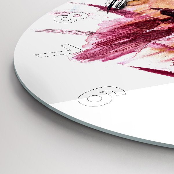 Kulaté skleněné hodiny s fotkou Romantický pár