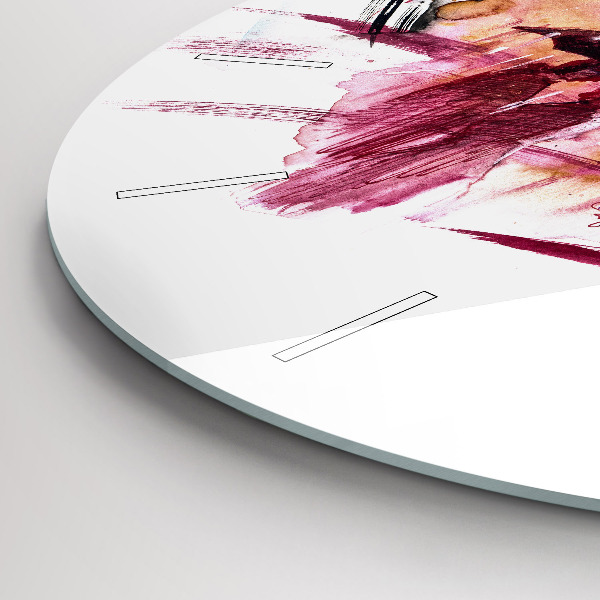 Kulaté skleněné hodiny s fotkou Romantický pár