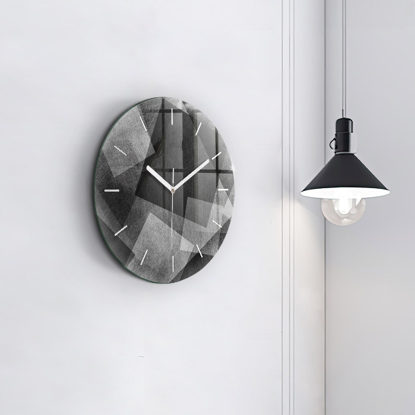 hodiny na skle Geometrická abstrakce