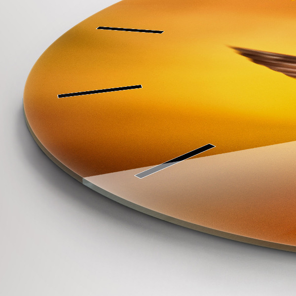 hodiny na skle Pták kolibřík