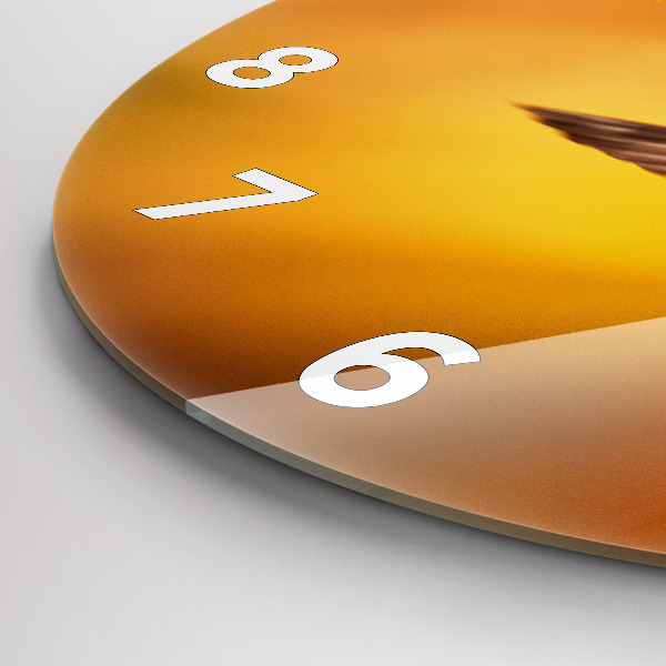 hodiny na skle Pták kolibřík